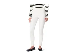 Amazon Essentials Women's Stretch Denim Mid-Rise Pull-On Skinny Jegging, White, 6