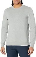 Amazon Essentials Men's Cable Knit Long-Sleeve Crewneck Sweater, 100% Cotton, Big & Tall Options Available, Light Grey Heather, 4X-Large Big Tall
