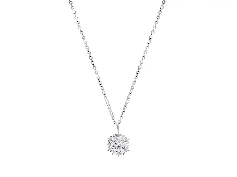 Moissanite Diamond Snowflake Necklace