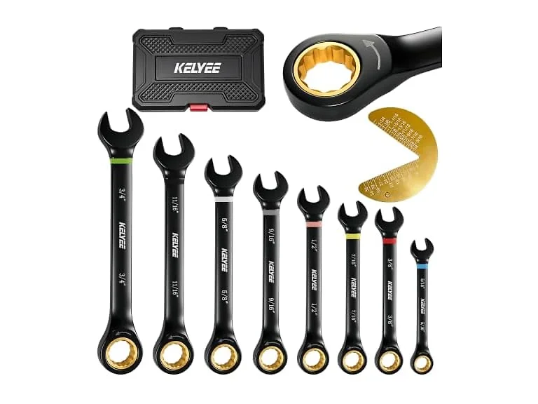 kelyee 9-Piece Ratchet Wrenches Set