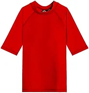 Kanu Surf Boys' Fiji Rash Guard, Fiji Red, 2T