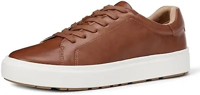 Amazon Essentials Women's Low Top Classic Sneakers, Cognac, 12
