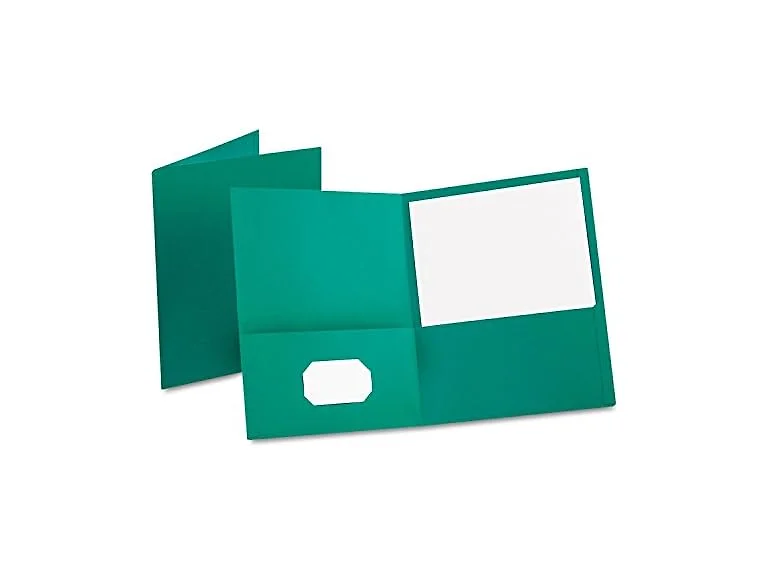 Oxford Twin-Pocket Folders, Teal, 25pk
