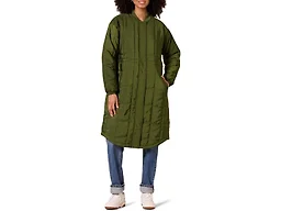 Amazon Essentials Women's Oversized Quilted Coat (Available in Plus Size), Dark Olive, Medium