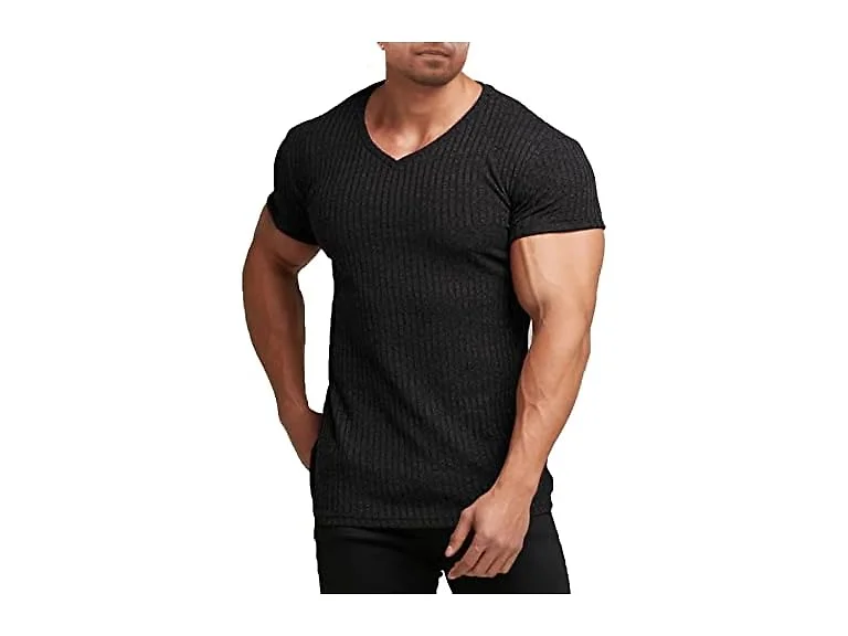 Coofandy Men (XXL) Muscle T Shirts Stretch Shirts