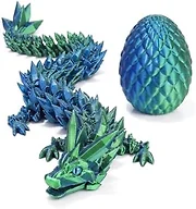3D Printed Dragon Egg with Articulated Crystal Design – Surprise Toy for Kids, Fidget Dragon Inside, Cool Party Favors for Boys Girls Ages 4-12