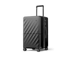 NINETYGO Carry On Suitcase, 20 Inch Carry-On Luggage with Double Spinner Wheels, Anti-Burst Zipper, Hard Case PC Suitcase Carry On, Lightweight Travel Luggage, TSA Approved (Onyx Black, Hudson)