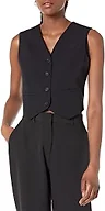 The Drop Women's Sadie Cropped Slim Vest, Black, L