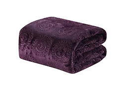 Luxury Home CAESAR-THROW-PLUM Caesar Embossed Throws