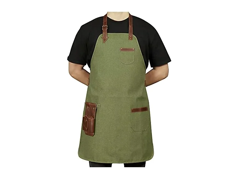Otto Angelino Genuine Leather and Canvas Apron