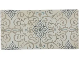 J&V Textiles Oversized 20" x 39" Soft Stand Antifatigue Kitchen Mats, Rustic Medallion Cream