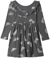 GAP Baby-Girls Long Sleeve Ribbed Dress, Cast Iron, 3T