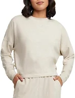 Hanes Women's Originals Cozy Fleece Crop Top, Soft-Brushed Pullover, Cropped Sweatshirt