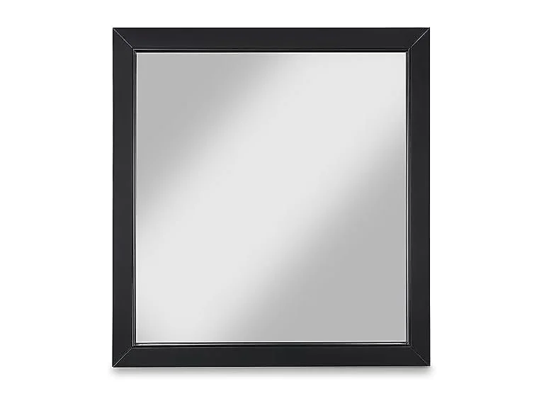 Marisol Black Wood Veneer & Iron Mirror