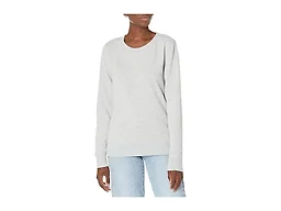 Amazon Essentials Women's Fleece Crewneck Long Sleeve Pullover Sweatshirt (Available in Plus Size), Light Grey Heather, X-Small