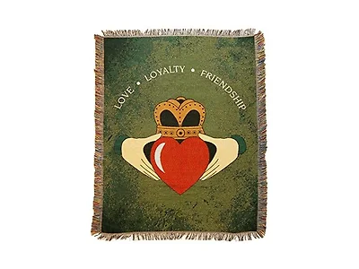 Claddagh Woven Tapestry Throw Blanket