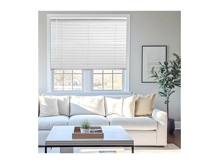 Chicology Indoor Mini Blinds 59" W x 48" H, White