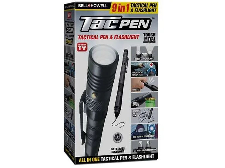 1, 2 or 3-Pk Black Retractable Tactical Pen