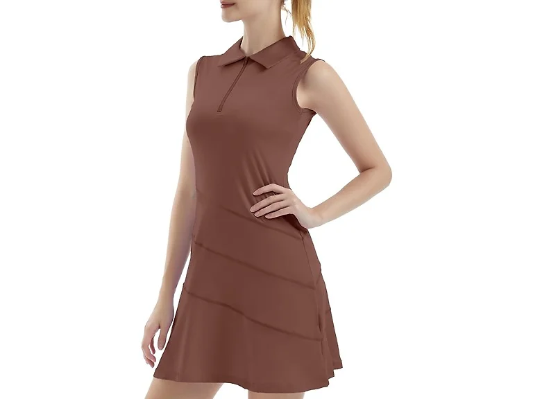 FKEEP Women (XS) Tennis Golf Dresses Zipper Shorts