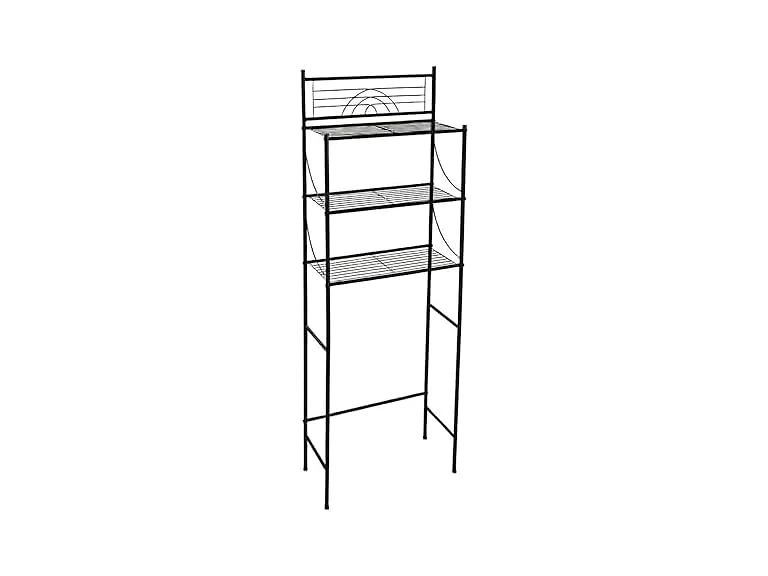 Bath Bliss 3-Tier Over Toilet Rack Black