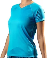 Kanu Surf Women's Solid Upf 50+ Swim Tee, Aqua, Medium