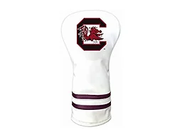 Team Golf NCAA South Carolina Gamecocks White Vintage Driver Head Cover White Vintage Driver Golf Club Headcover, Form Fitting Design, Retro Design
