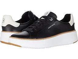 Cole Haan Womens Grandpro Topspin Sneaker, Black/Optc Wht/Cyber Yellow, 8.5-C US