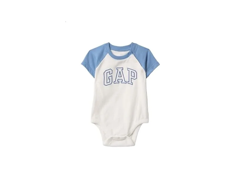 GAP Girls (18-24 MOS) Short Sleeve Logo Bodysuit