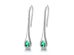 AAA IGT-DAAS-DEBS5801-G Sterling Silver Threader Earrings Emerald 