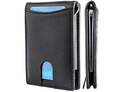 RFID Blocking Slim Leather Wallet