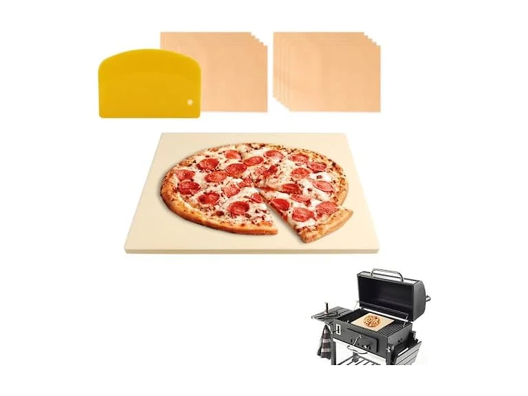 MAXTBEE 15x12 Inch Rectangle Pizza Stone for Oven and Grill