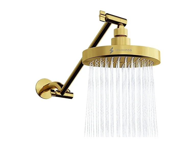 6" Round Rain Shower Head & Arm