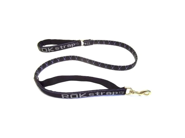 ROK Straps Large Leash, Reflective Black