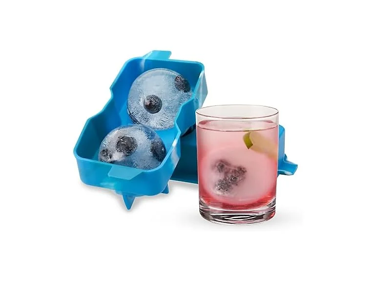 Host Silicone 2.25" Ice Sphere Silicone Mold in Blue Marble