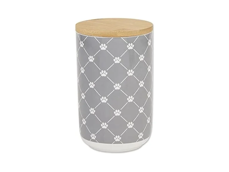 Bone Dry Trellis Paw Print Pet Treat Canister