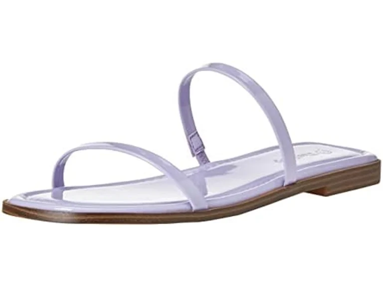 The Drop Women's Paris Square Toe Two Strap Flat