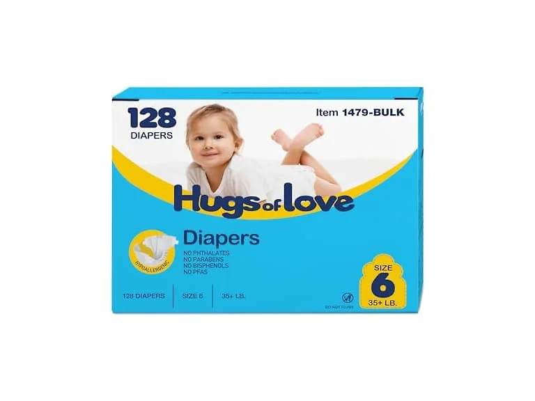 Dynarex Hugs of Love Diapers Size 6 35+ lb Baby