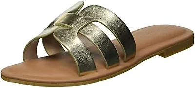 The Drop Women's Monika Flat H-Band Slide Sandal