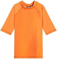 Kanu Surf Boys' Fiji Rash Guard, Fiji Orange, 14/16