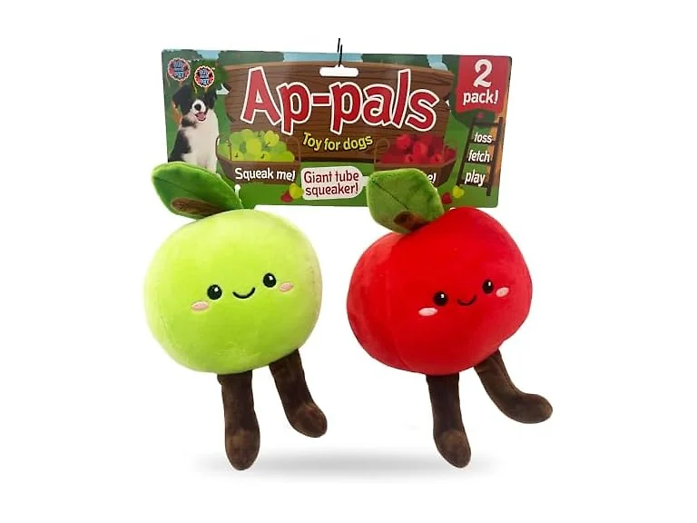 Bow Wow Pet 2 Pack Plush Dog Toy with Squeaker