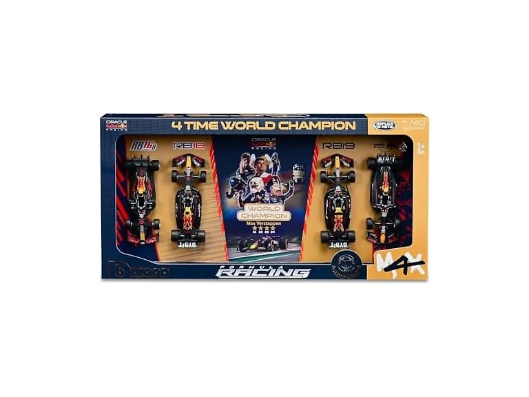 Bburago 1:43 Race Formula Oracle Red Bull 4 Piece Set