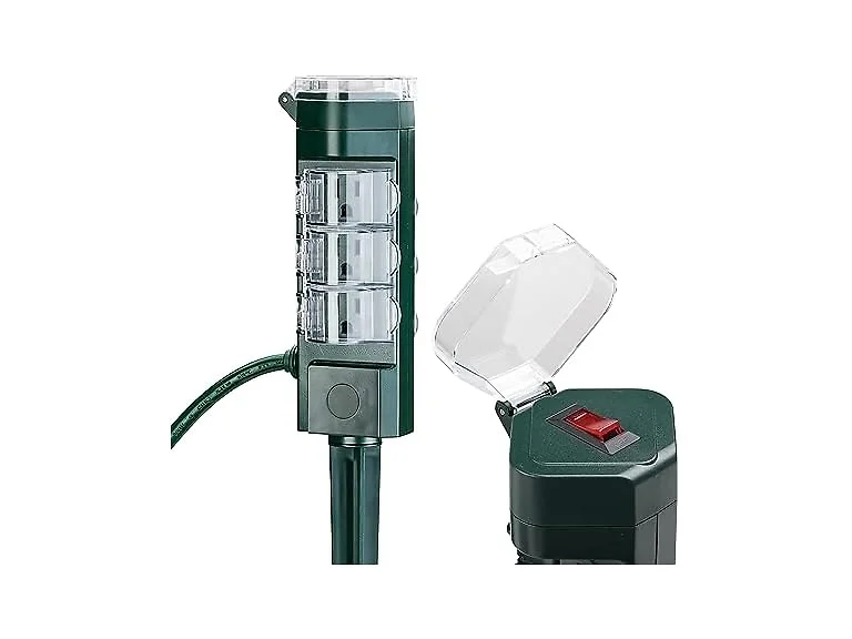 HBN Outdoor Power Strip Yard Stake with 6ft Extension Cord