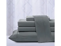 Bamboo 4 Piece 1800 Count Luxury Chevron Embossed Sheet Sets