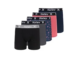 Hurley Men's 5 Pack Printed Boxer Briefs