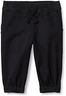 Amazon Essentials x Sofia Grainge Unisex Toddlers' Pull-On Twill Jogger Pants, Black, 2T