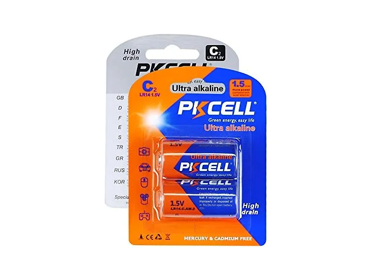 PKCELL 2 Count LR14 1.5V Alkaline C