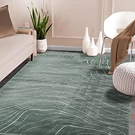 Superior Indoor Area Rug, Plush Carpet Cover, High-Traffic Rugs, Jute Backing, Hallways, Entry, Office, Living Room, Kitchen, Modern Abstract Wood Grain, Veer Collection, 7' x 9', Slate
