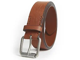 Giorgio Brutini CB-GB-8030-41-COG-M M (32-36) G.B. Rugged Leather Casual Belt (1-Pack) - Cognac Brown/Brushed Nickle