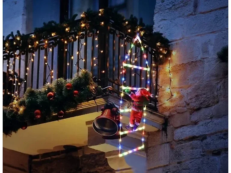Solava SANTALAD Climbing Santa LED Ladder Lights