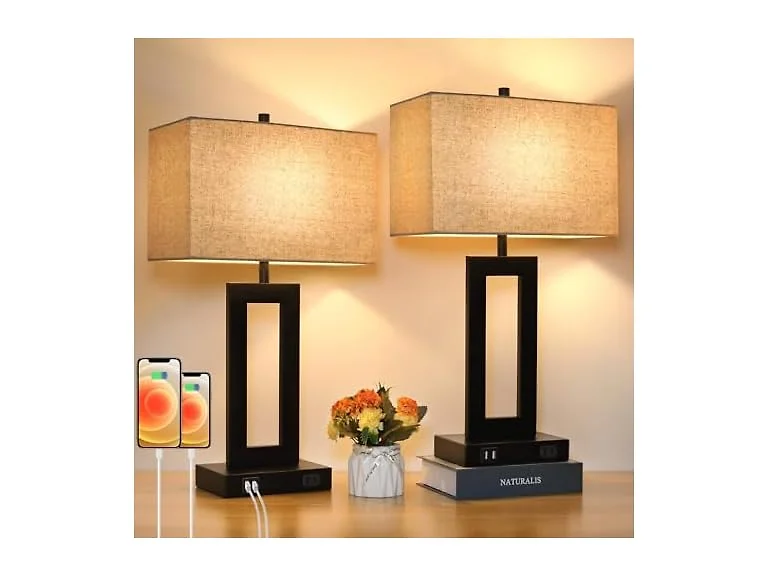 TOBUSA Set of 2 Touch Control Table Lamps